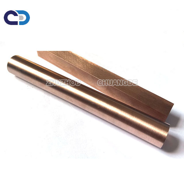 Lingote de aleación de tira de barra de barra de cobre de tungsteno de fábrica de China suelo pulido