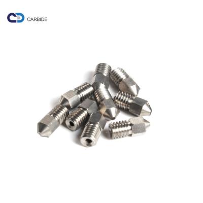 Wholesale M6 M8 0.2 0.4 0.6 0.8mm Tungsten Carbide Nozzle for 3D printing machine