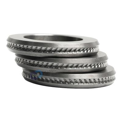 Custom YG15 140*90*15mm Tungsten Carbide Spiral Ribbed Rolling Rings