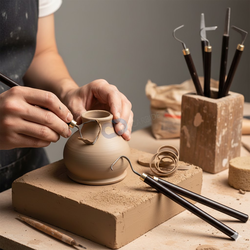 Ultra-Durable Tungsten Carbide Pottery Trimming Tools | Never-Dull Wear-Resistant Carbide Blades for High-Volume Production