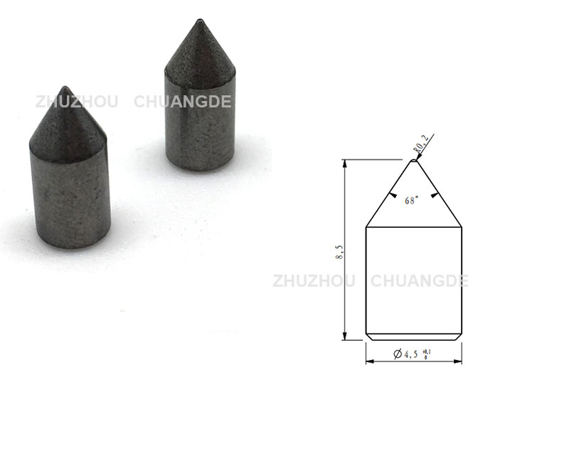 YG6 Tungsten Carbide Bush Hammer Pin Needle Tips for Litchi Surface and Safety Hammer