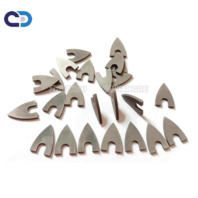 YG6/YG8 triangle tungsten carbide tips for ceramic drill bit with high hardness